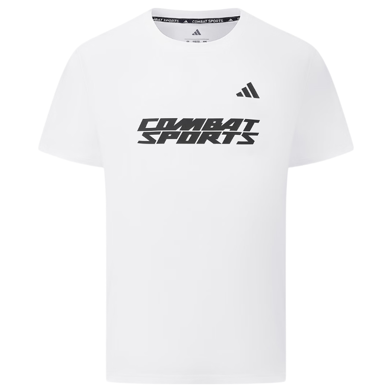 Adidas Men's Short Sleeve 2026 New Casual Sports Breathable Fashion Versatile Crew Neck T-Shirt White/Black 2XL