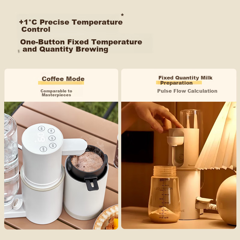IMiMONE Portable Instant Hot Water Dispenser with Bottom-Load Bottled Water, Dorm Travel No-Installation Foldable Electric Kettle, Small Insulated Cup, Milk Preparation Desktop Water Heater, Home Fast