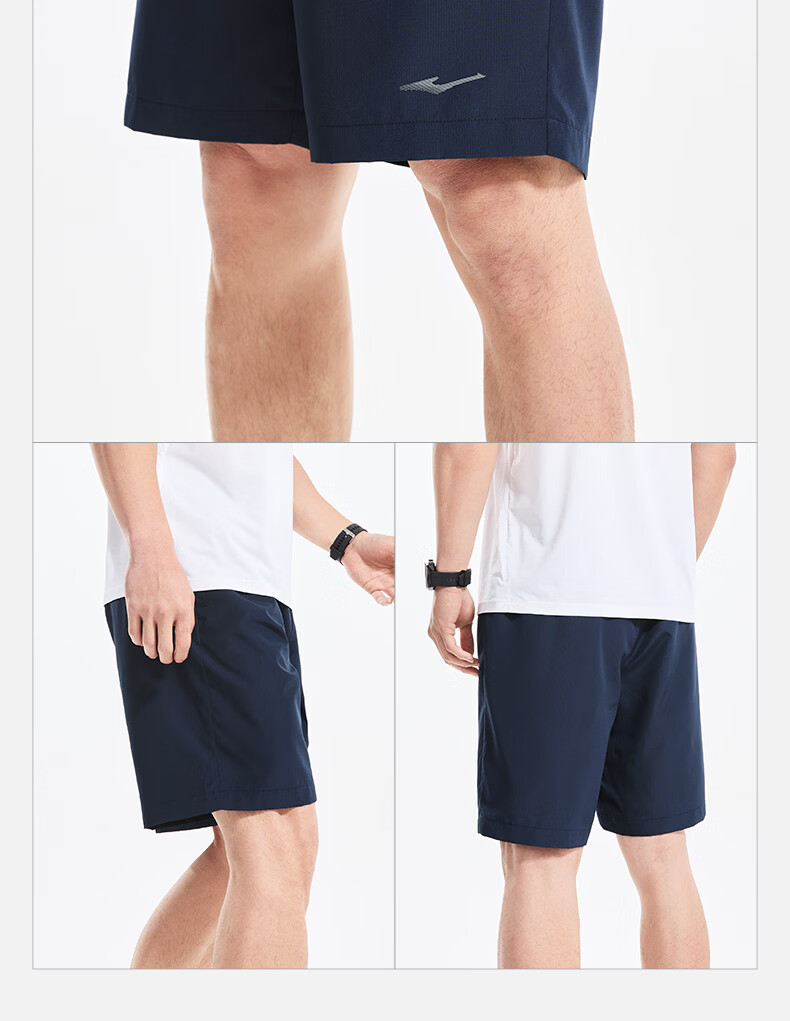 ERKE Men's Summer Sports Shorts Five-Point Ice Cooling Breathable Moisture-Wicking Quick-Dry Woven Training Running Casual Pants 10