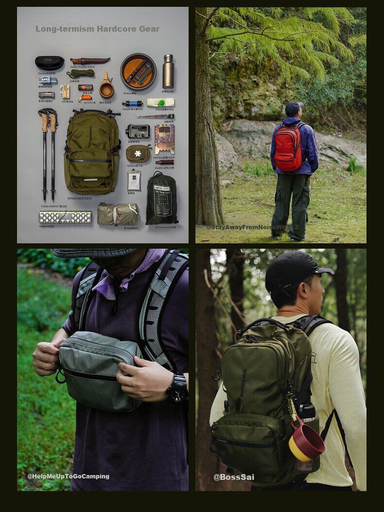 Weigo Waterproof Large Capacity Lightweight Backpack for Travel, Hiking, Outdoor, Commuting, Unisex 6