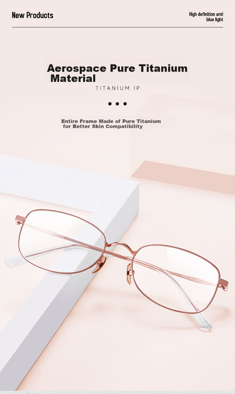 Sunset Red Pure Titanium Reading Glasses HD Blue Light Blocking Fashionable Premium E125M +1.50 Diopter 1
