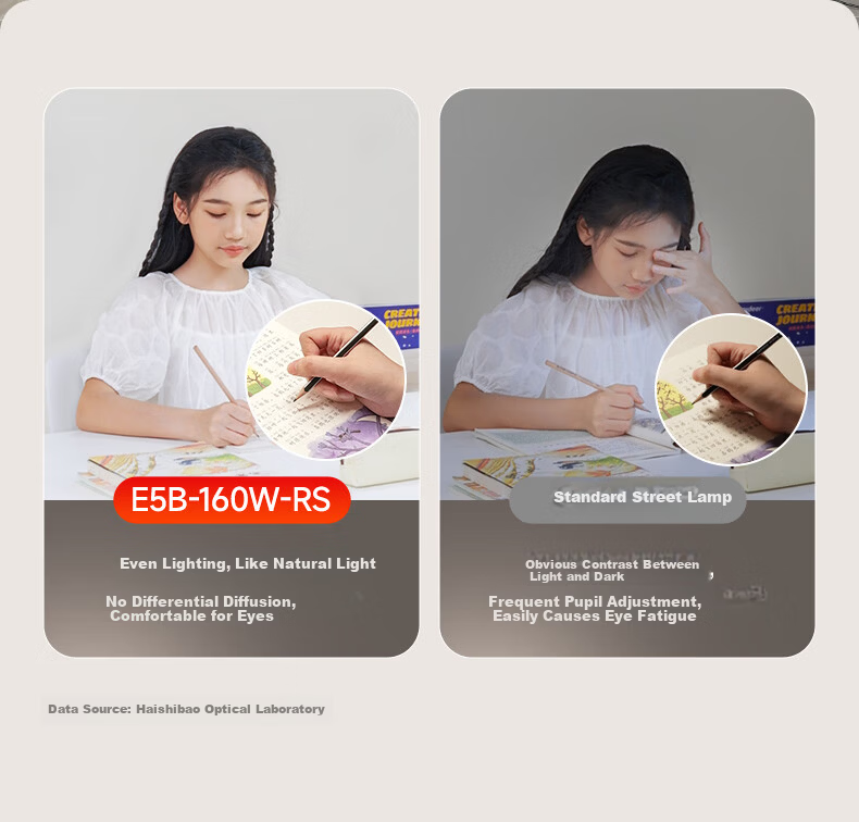 Haishibao Intelligent Full-Spectrum Student Red Light Eye Protection Desk Lamp Floor Lamp E5B-160W Installation Included 25