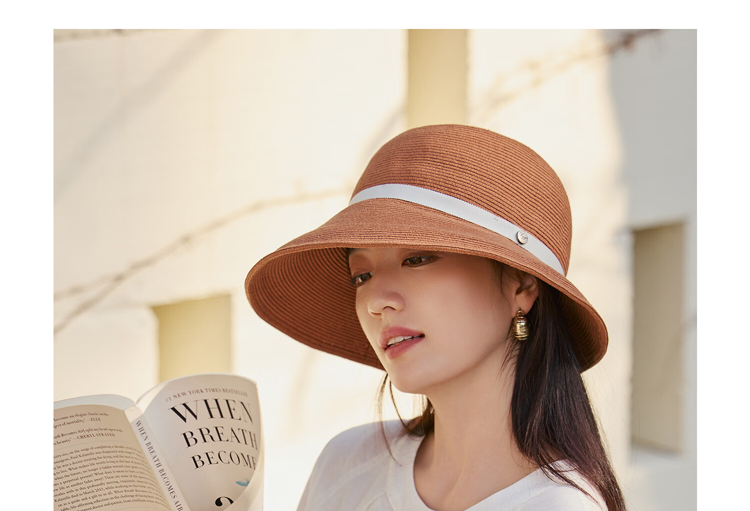 Siggi Cotton-Linen Sun Hat for Women Summer UV Protection Foldable Japanese Style Small Face Fisherman Hat Outdoor 43
