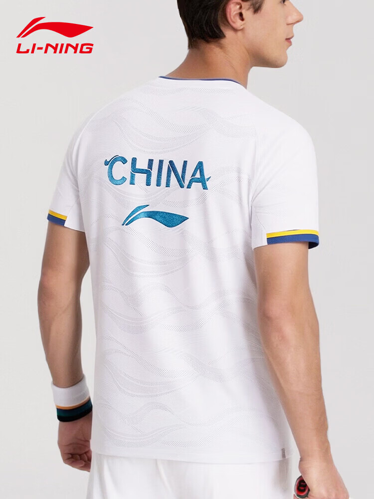 LI-NING Badminton Team Competition Training T-Shirt Unisex AAYW043-1 Black 2XL 3