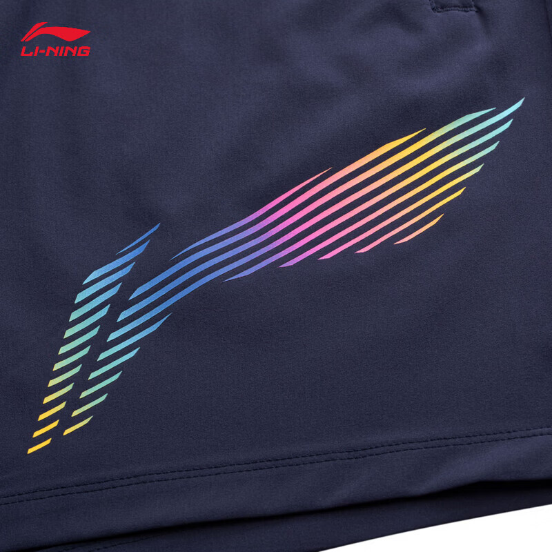 LI-NING Badminton Shorts Quick-Dry Breathable Training Competition Unisex AAPW035-2 3XL Sailor Blue 4