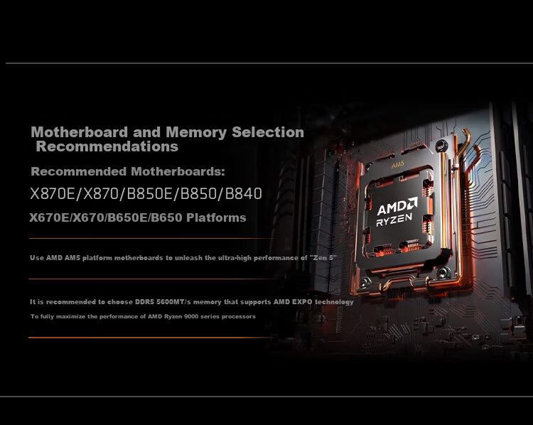 MSI MPG X870E CARBON WIFI Dark Edition Motherboard and AMD Ryzen 7 9850X3D CPU Combo Gift Box 10