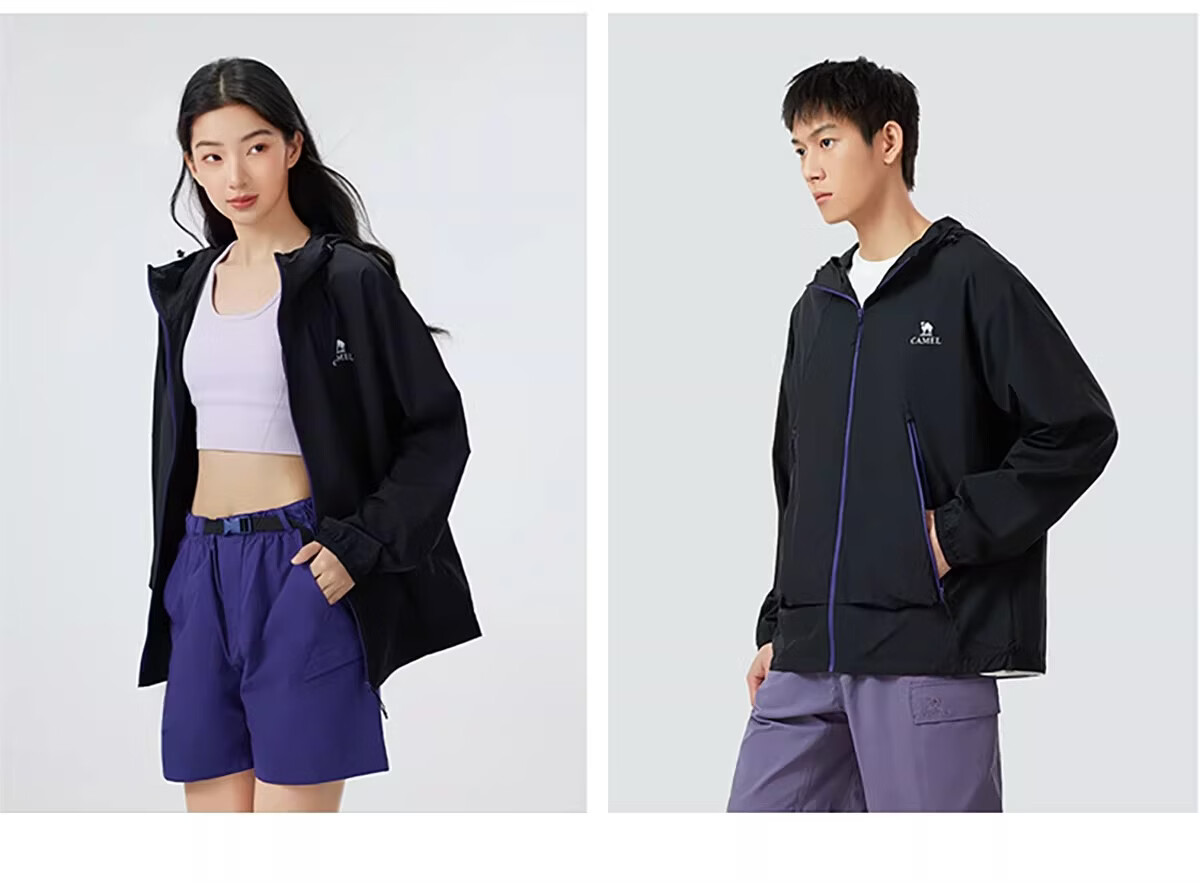 Camel [Wang Junkai Edition Muguang Pro] Women's Sun Protection Jacket Summer Unisex Water-Repellent Cooling Packable Coat 42