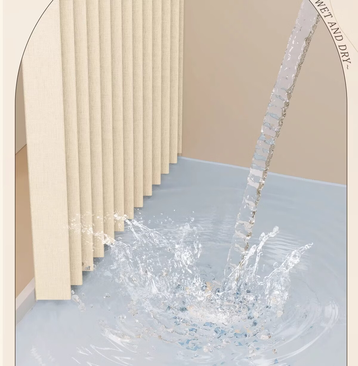 Honglu Thickened Mildew-Resistant Waterproof Bathroom Shower Curtain Partition Curtain Dry and Wet Separation High-Grade 180*200cm 24