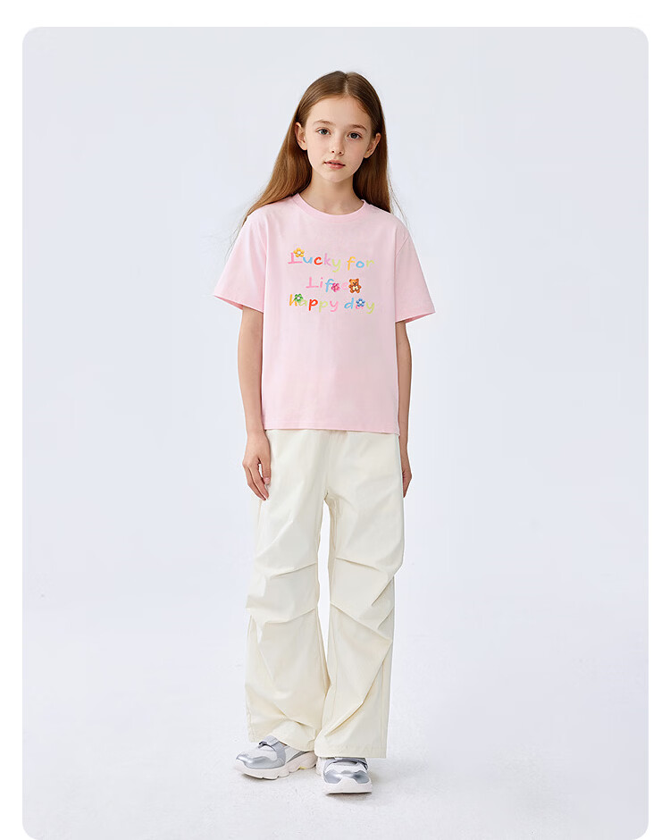 Balabala Girls' Short Sleeve T-Shirt Kids 2026 Summer Quick-Dry Moisture-Wicking Stylish Top 18