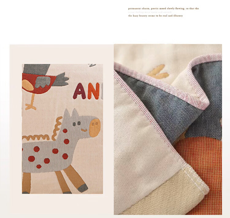 MUJI A-Class 100% Cotton Four-Layer Gauze Pillowcase Summer Pure Cotton Pillow Cover Anti-Slip Pair 52*78cm 9