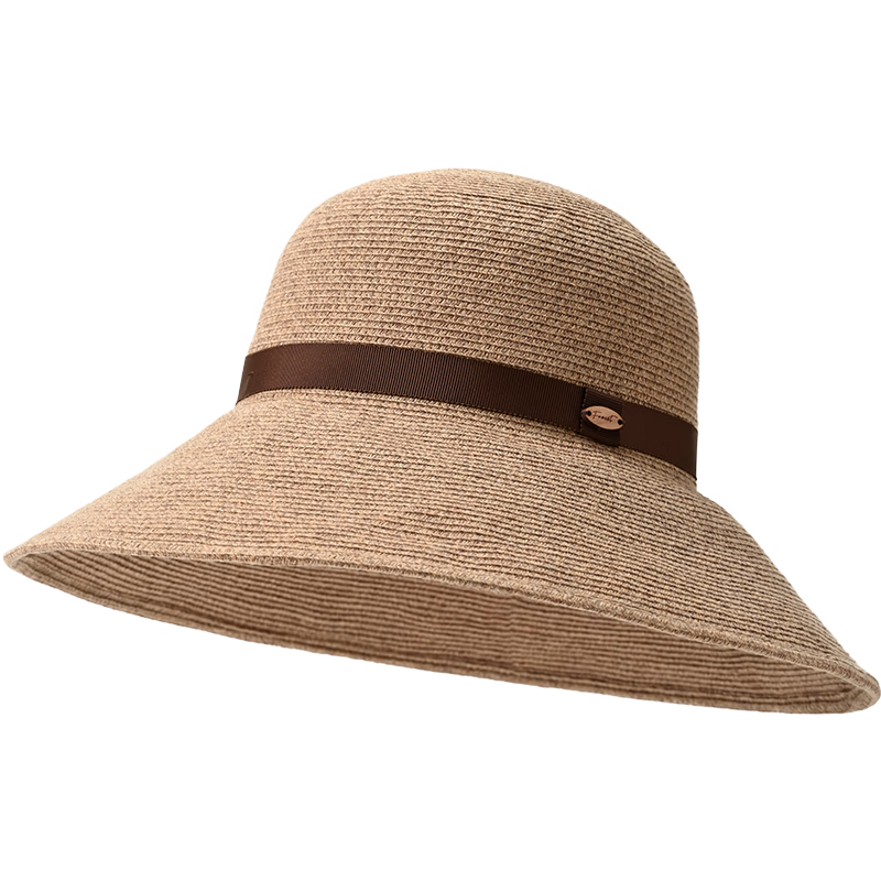 FANCET Women's Sun Hat Spring Summer Cotton Linen Blend Breathable French Style Wide Brim Bucket Hat UV Protection Sunshade Hat for Travel