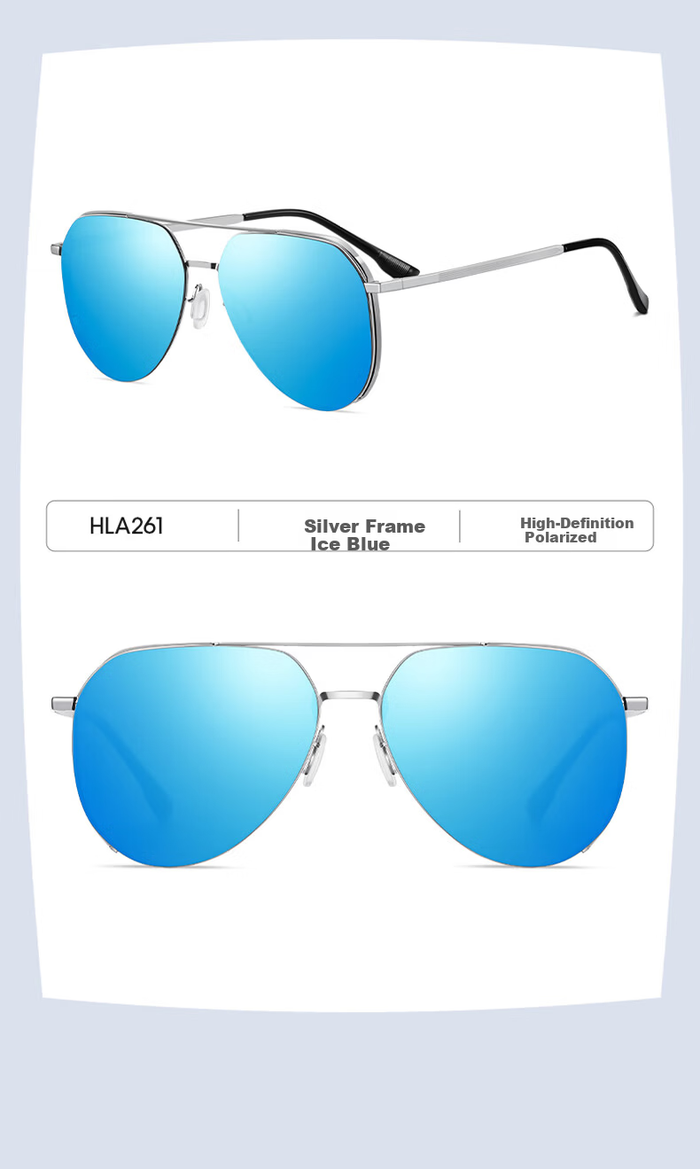 HLA Polarized Sunglasses Ultra-Light β-Titanium Temple Driving Sunglasses Men UV Protection Outdoor Fishing Glasses 13