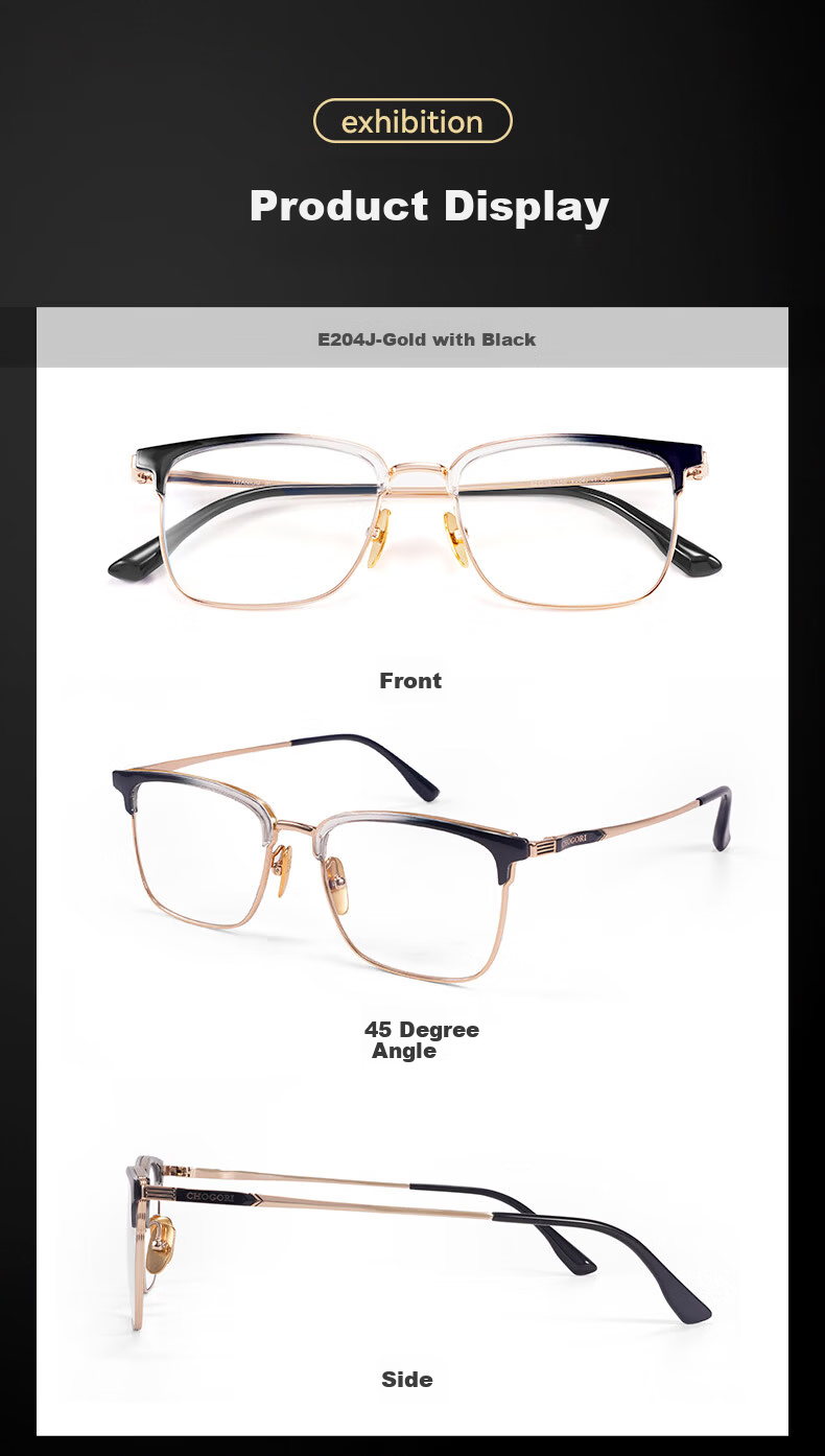 ARNO FOCUS ON YOUR EYES Blue Light Blocking Presbyopia Glasses Men Pure Titanium HD Authentic Portable Elderly Eyewear E204J 300 Degree 12