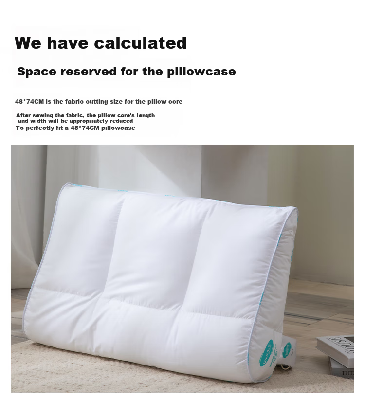 Anmino Anti-Mite Pure Cotton Skin Care Pillow Adult Zero Pressure Neck Support Pillow for Cervical Spondylosis Deep Sleep 40x65cm 9