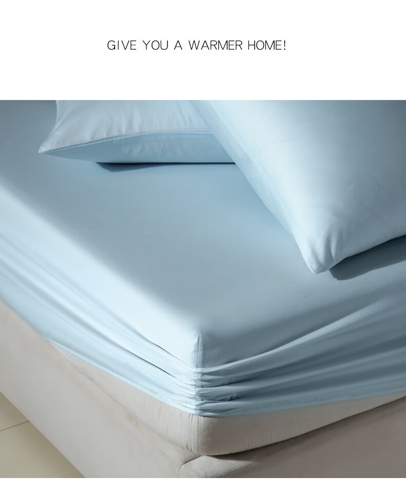 MUJI A-Class 60s 100% Cotton Fitted Sheet Single Piece Pure Cotton Bed Cover Full Wrap Mattress Protector 180*200cm 7