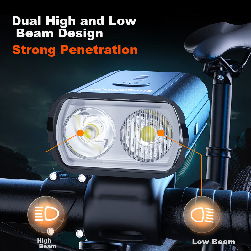 SupFire BL53 Bicycle Front Light Night Riding Kids High Brightness Rechargeable Flashlight Mountain Bike Riding Equipment Accessories