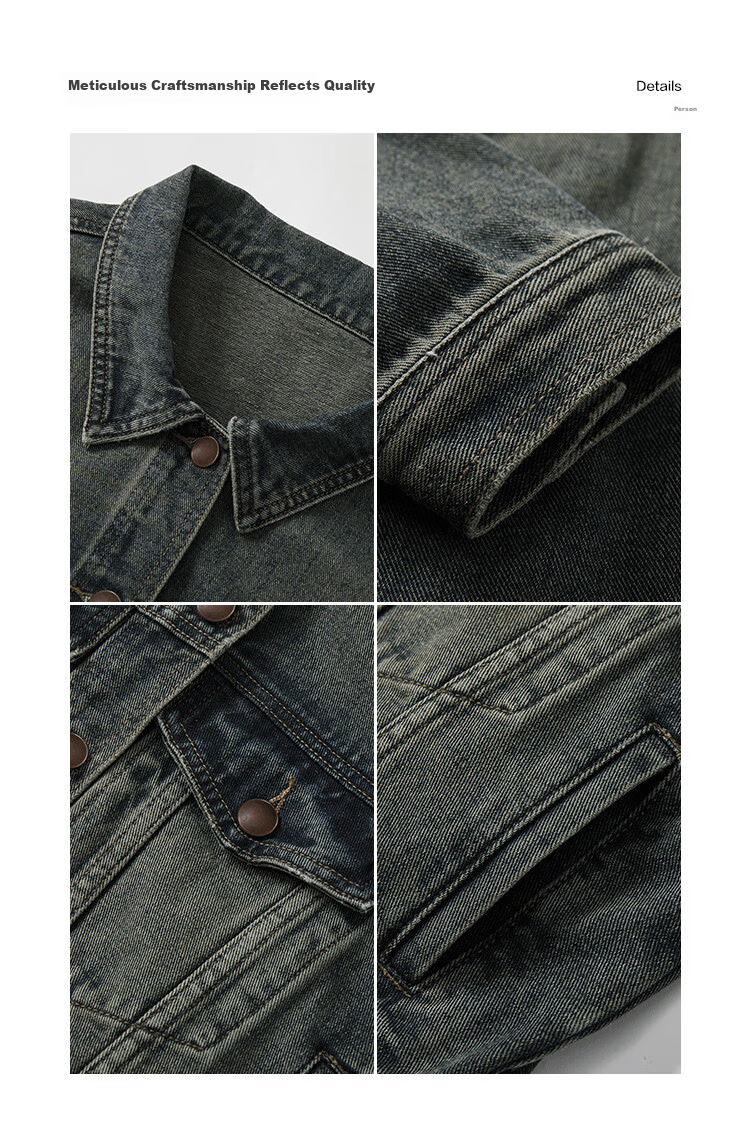 MT [Korean-Japanese Minimalist] Spring Fashion Retro Classic Versatile Denim Jacket 5