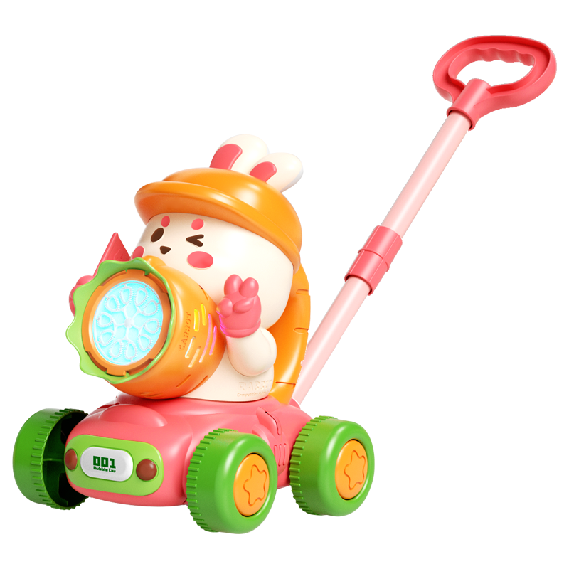 Huang'en Push Bubble Toy Children's Handheld Bubble Machine Early Education Educational Walker Baby Stroller Infant 1-3 Years