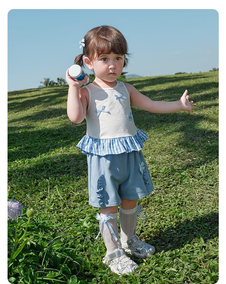 Balabala Girls' Vest 2026 New Summer Pure Cotton Sleeveless Children's Top Baby T-Shirt Fashionable Infant 22