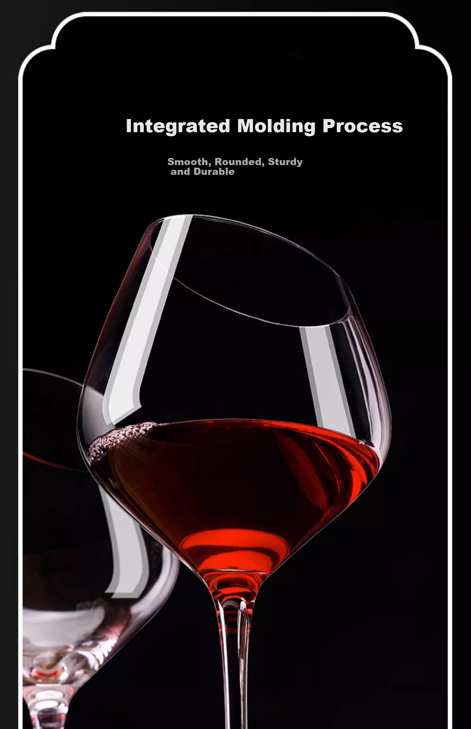 Myhobby Luxury Crystal Wine Glasses Set of 2 High-Quality Red Wine Goblets for Outdoor Weddings and Parties 6