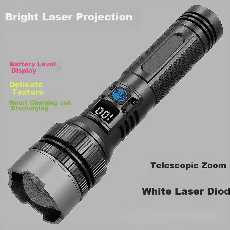 Hanyiwei Industrial Mobile Lighting High-Power Flashlight HYW-SD1 1800mAh Long Battery Life Zoomable Long-Range Outdoor Survival Ultra-Bright Rechargeable Portable Emergency Light