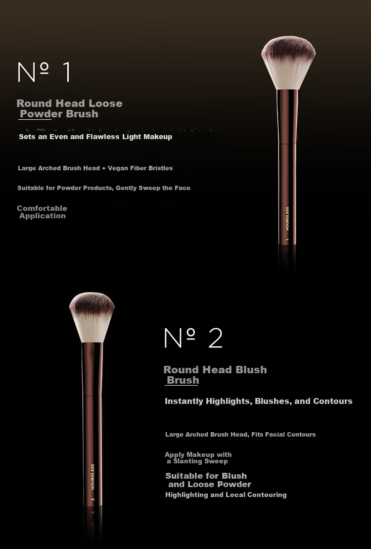 HOURGLASS Soft Light Dual-Ended Multi-Purpose Setting Brush, 1 Piece Blush Powder Makeup Brush, Mid-Autumn Festival Gift 3