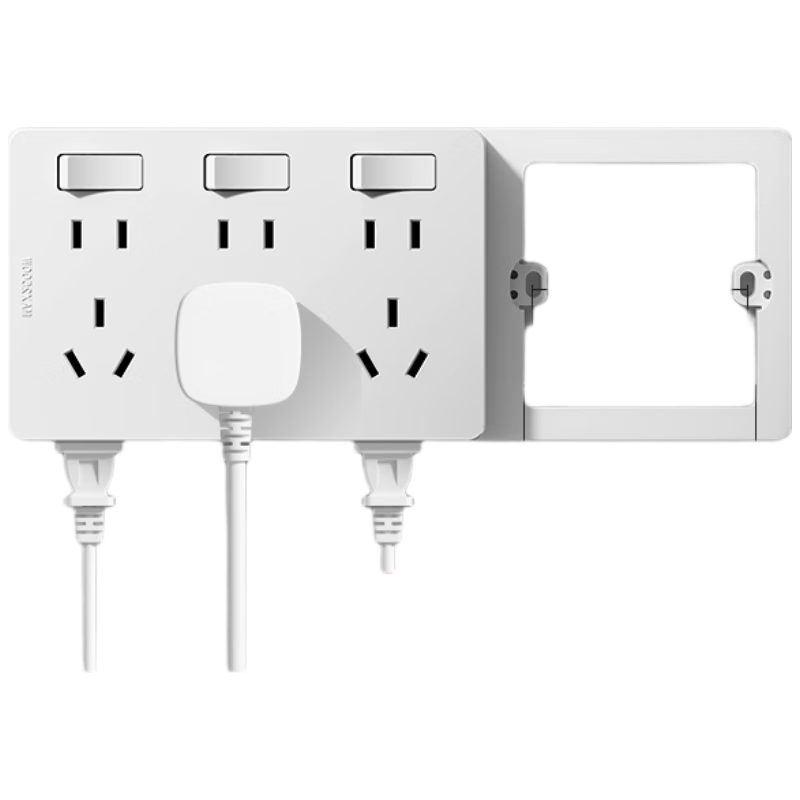 International Electrician 86-Type Multi-Socket Power Extension Socket Left-Side Expansion Replacement