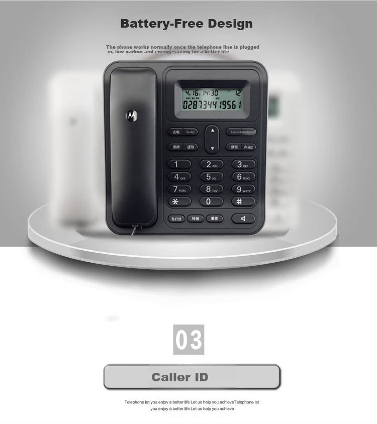 Motorola CT420C Corded Desk Phone Office Home Hands-Free Dual Interface Black 3