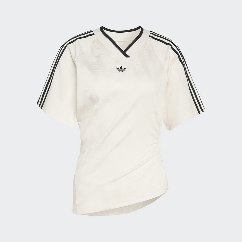 Adidas Originals Women's ROUCHED FOOT J Short Sleeve Top KC9122 White L 5