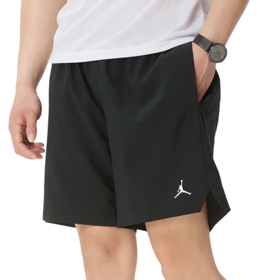 Jordan Men's Loose Casual Comfortable Woven Quick-Dry Breathable Five-Point Shorts IF2161-010 Black 2XL