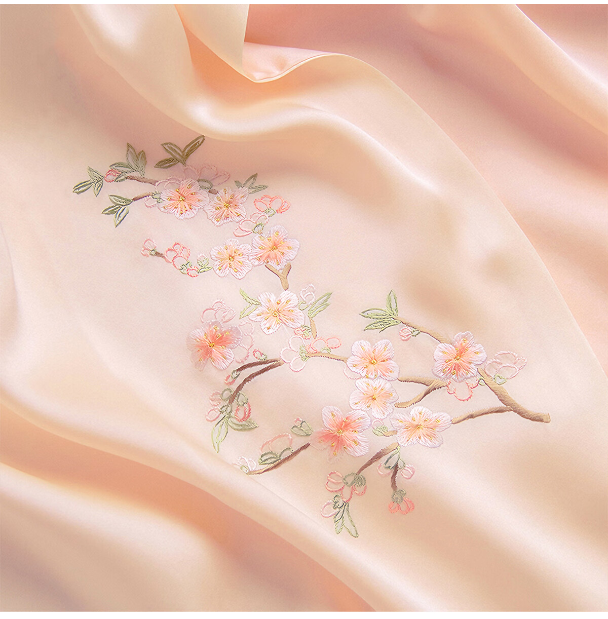 Zhijinlou Suzhou Embroidery Silk Scarf, Women's Handmade Embroidered Shawl, Chinese Style Double-Layer Mulberry Silk Flower Pattern Wrap, Birthday Gift 7