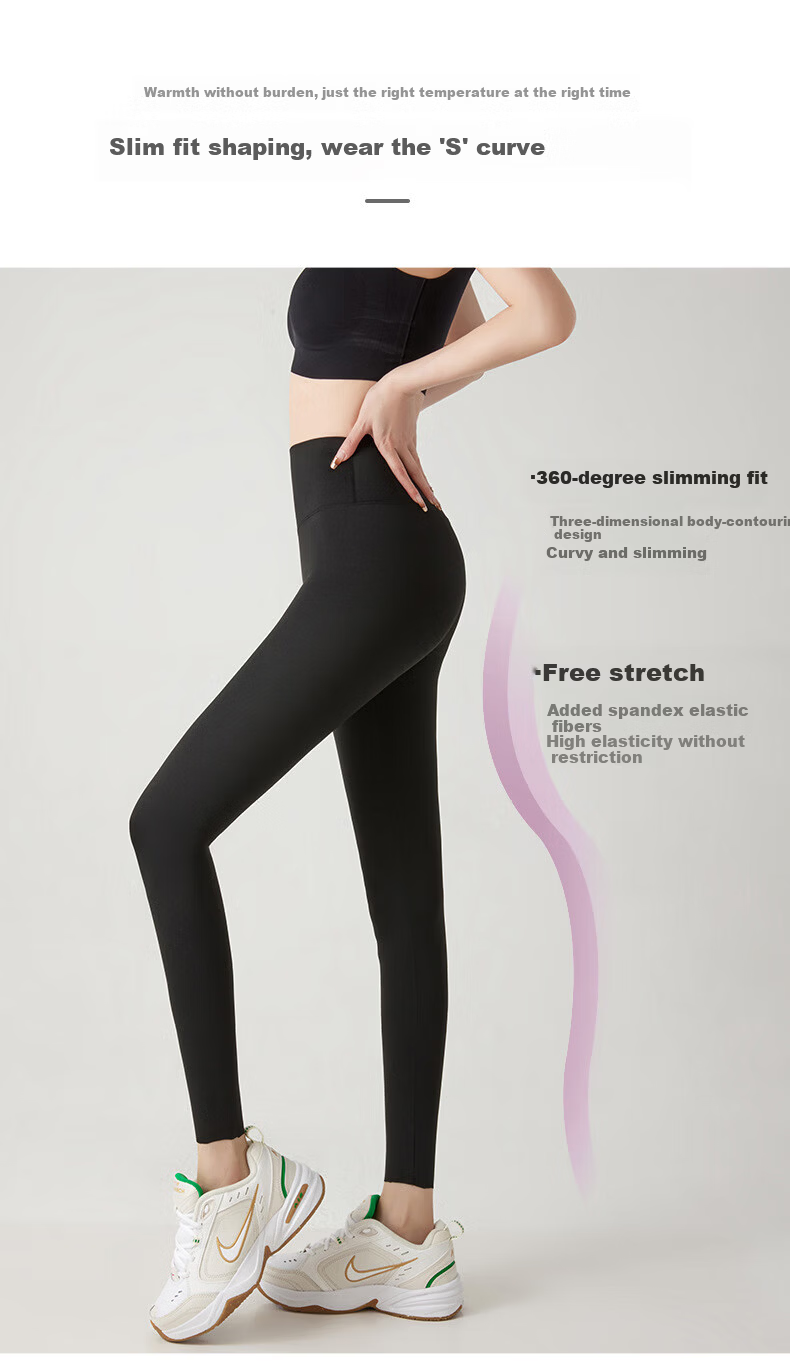 LangSha Seamless Sharkskin Women's Autumn High-Waist Slimming Cycling Sports Yoga Pants White Leggings 7