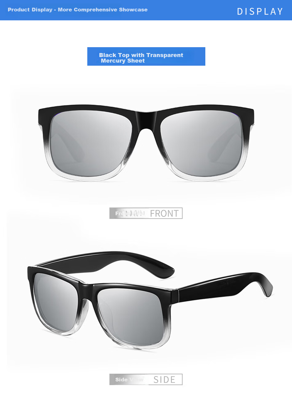 DRATRA Polarized Sunglasses Unisex Large Frame UV Protection Fishing Outdoor Sports Fashion Trendy Sunglasses 6