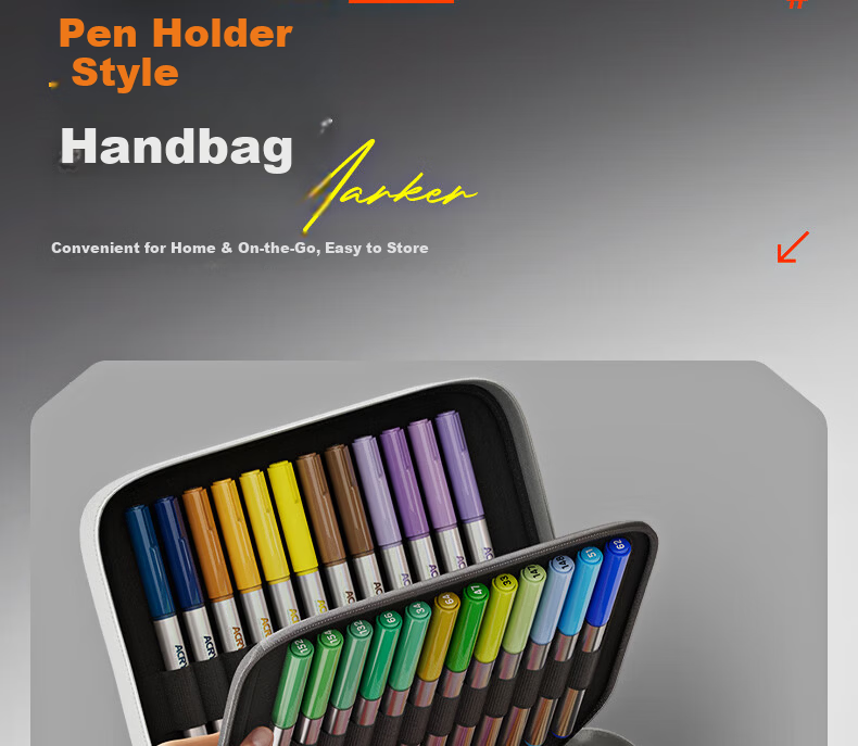 M&G 36-Color Acrylic Marker Pens Set with Direct Ink Bag, Children's Student Drawing and Graffiti Markers, Hand-Painted Coloring Pens, Back-to-School Gift APMT80J5 30