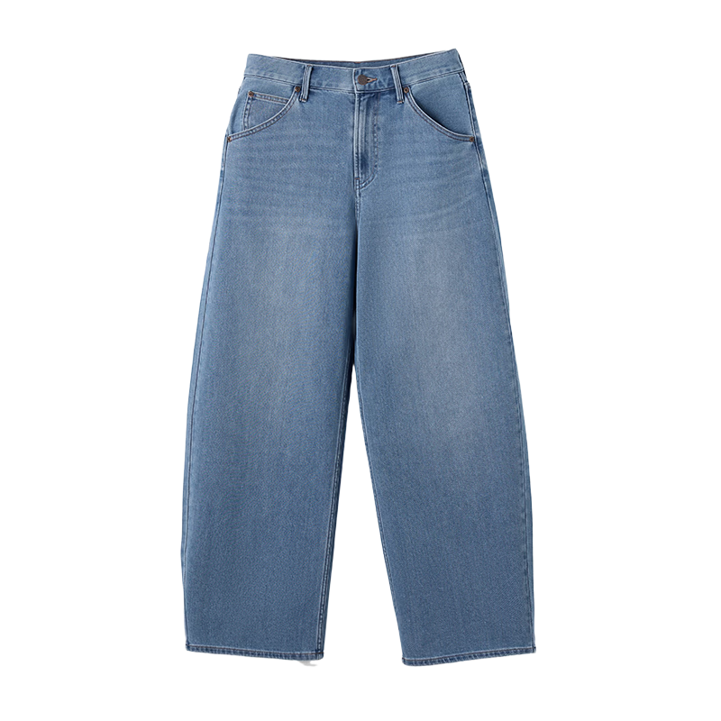 JD Jingzao Linen Curved Blade Women's Jeans Old Money Style Casual Pants 2026 New Spring Autumn Light Blue 27