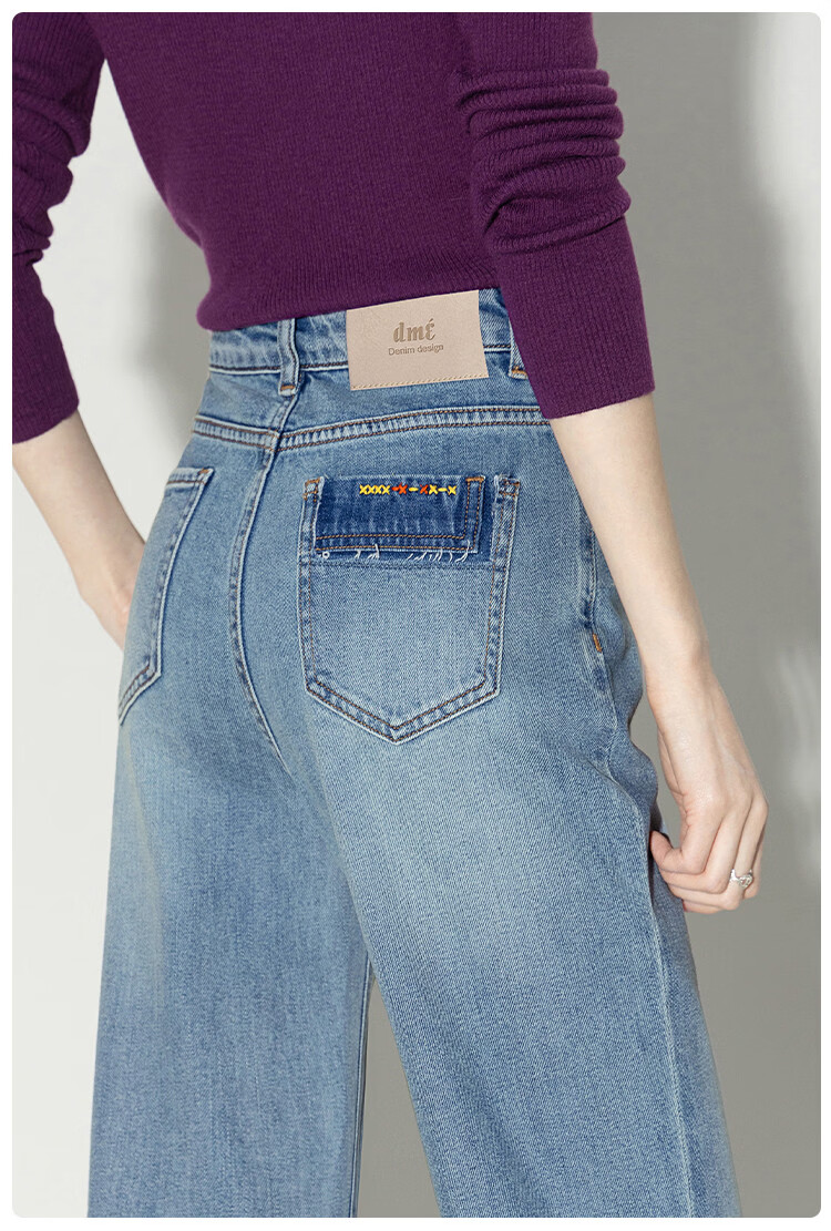 Demana [South France Afternoon] High Waist Straight Leg Slim Fit Women's Jeans 26 Spring Petite Baguette Cropped Cigarette Pants 19