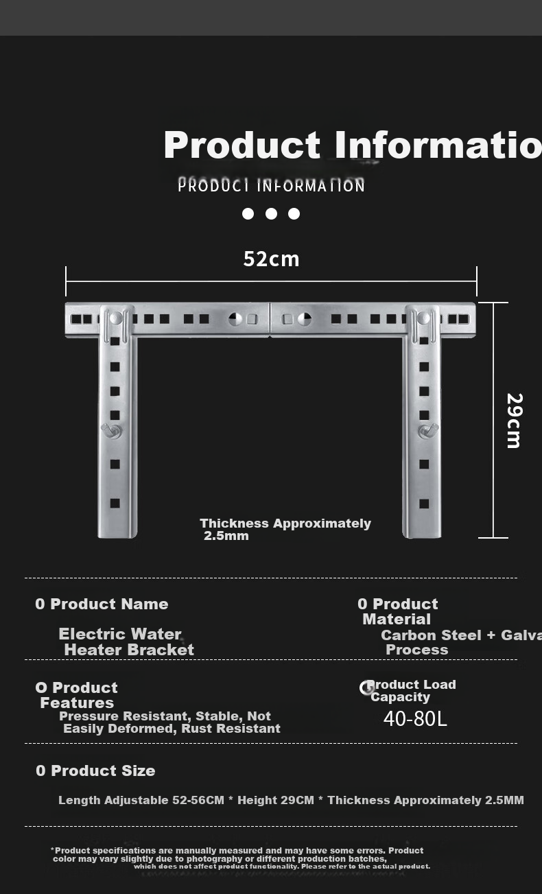 Lelandy Electric Water Heater Wall Mount Bracket Hollow Wall Heavy Duty Support Adjustable Universal Hanging Hook L8147 8