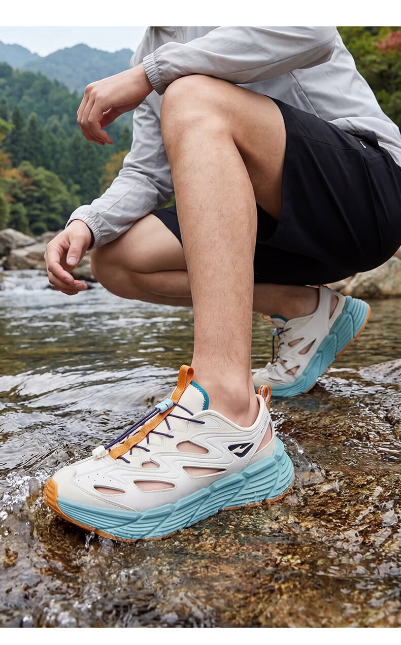 ERKE Men's Creek Hiking Sandals Outdoor Sports Casual Beach Shoes | [Yu Shi Same Style] Qingxi 2.0 15