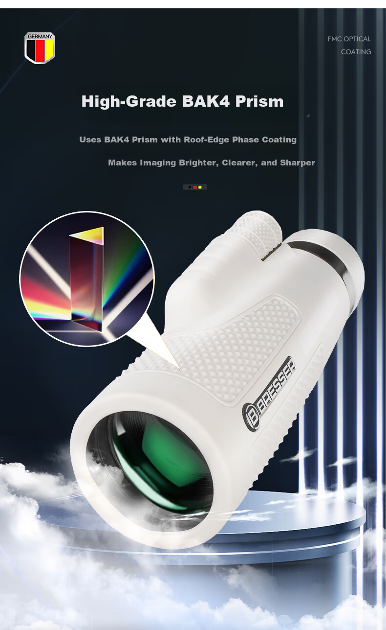 Bresser Monocular Telescope High-Power HD Professional Day and Night Use for Concerts, Bee Watching, Stargazing, Bird Watching Gift 6