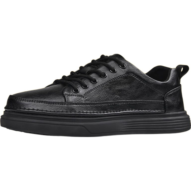 Chudun Men's Chef Shoes Non-Slip Hotel Kitchen Work Shoes Oil-Resistant Leather Restaurant Kitchen Anti-Slip Shoes Size 42 Black