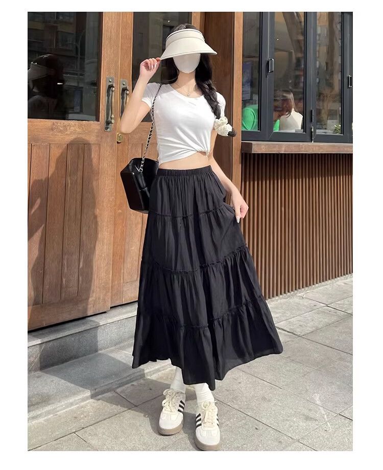 Free Style Cake Half-Length Skirt Women 2026 Spring Summer New High Waist A-Line Mid-Length Ballet Fairy Puff Skirt 14
