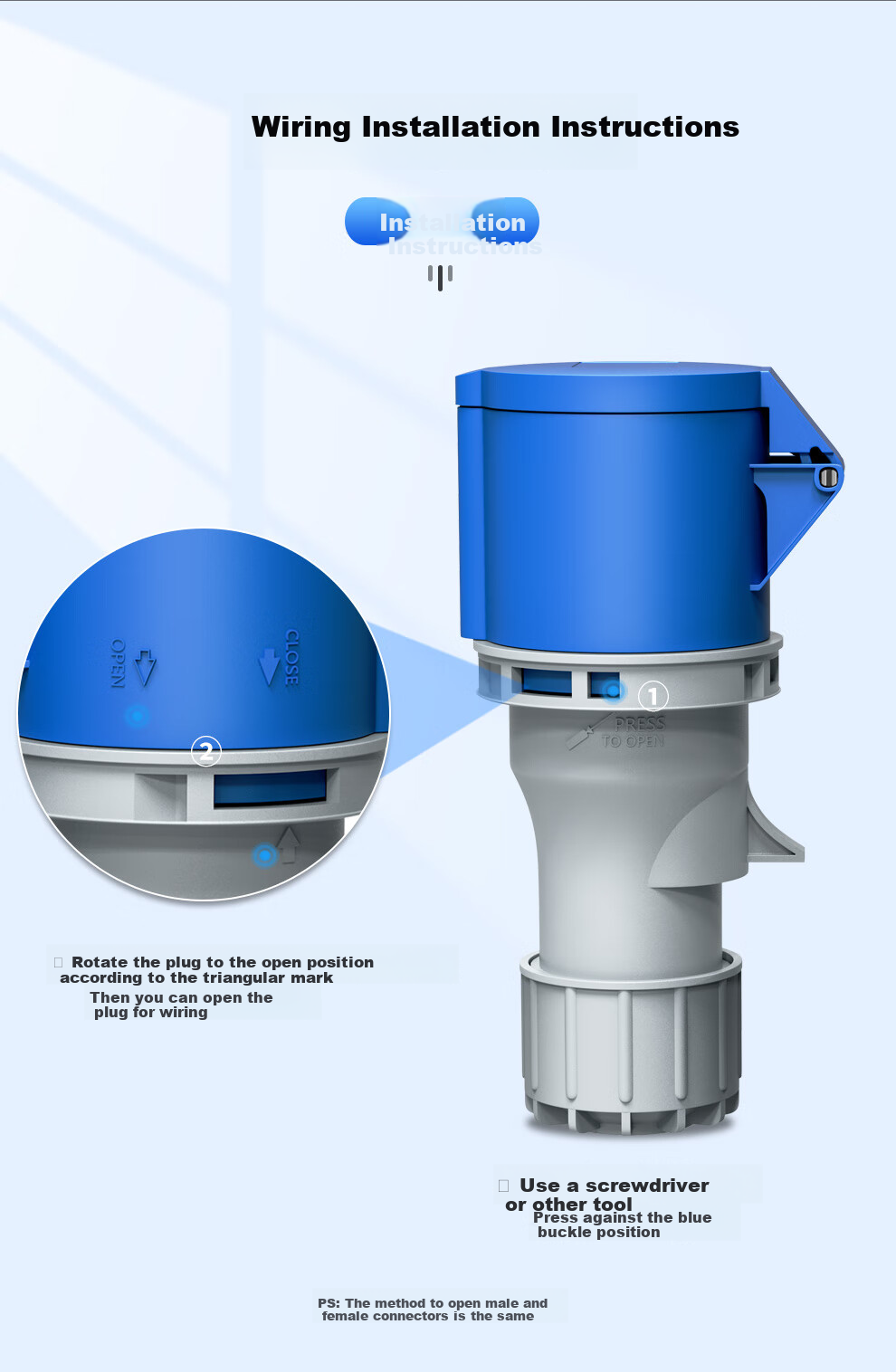 Shendunweishi (SDWS) Industrial Plug Connector 16A Three-Phase 3-Core IP44 Waterproof Aviation Socket Coupler Male SPC4316 for Data Center PDU Power Cable 11