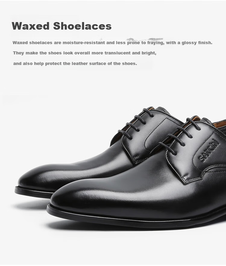 SATCHI Men's Fashion Wedding Shoes Business Formal Derby Leather Shoes 752281179Z Black Size 41 5