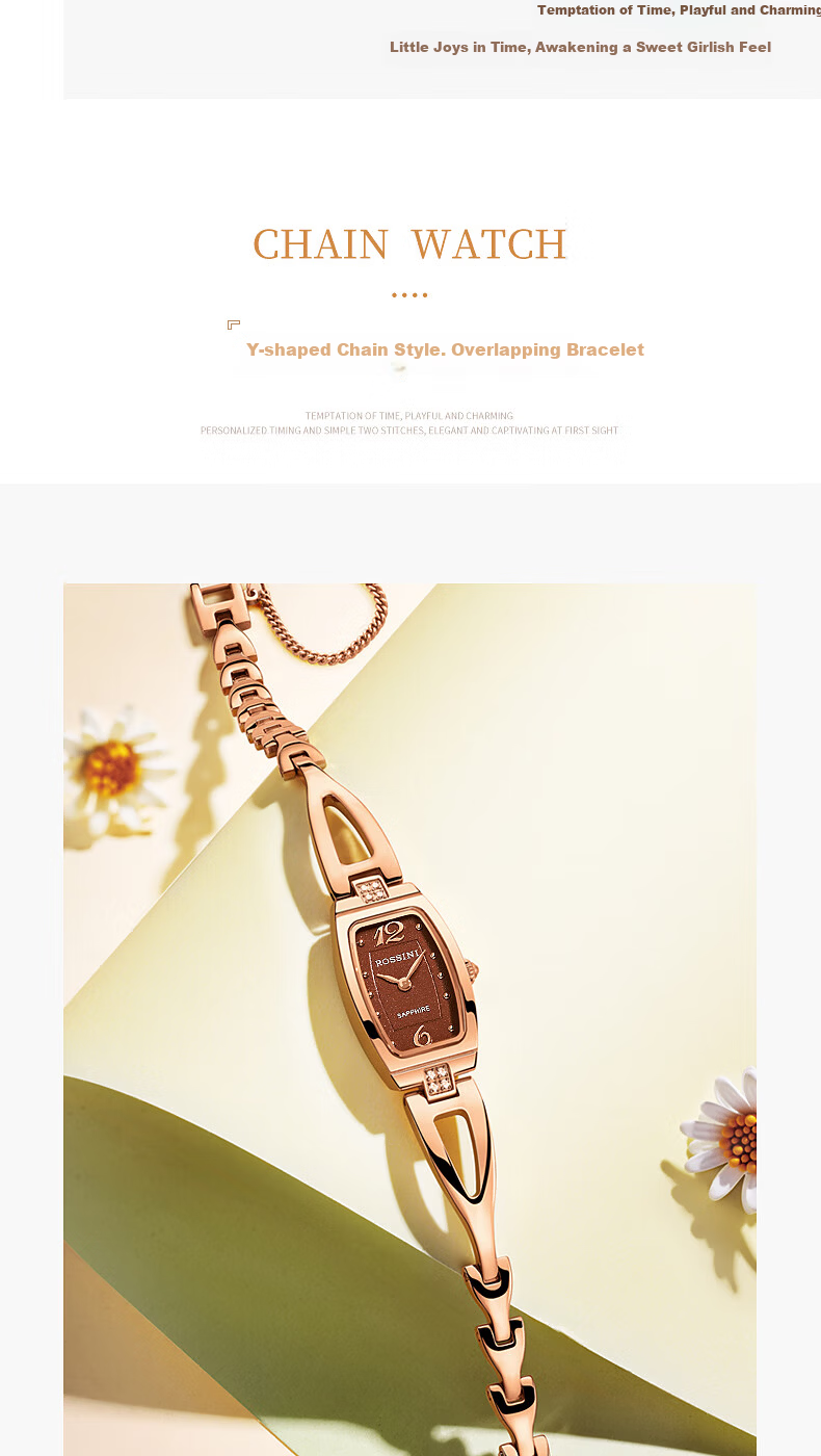 ROSSINI Women's Small Dial Bracelet Quartz Watch Ladies Brand Watch Valentine's Christmas Birthday Gift for Girls 7