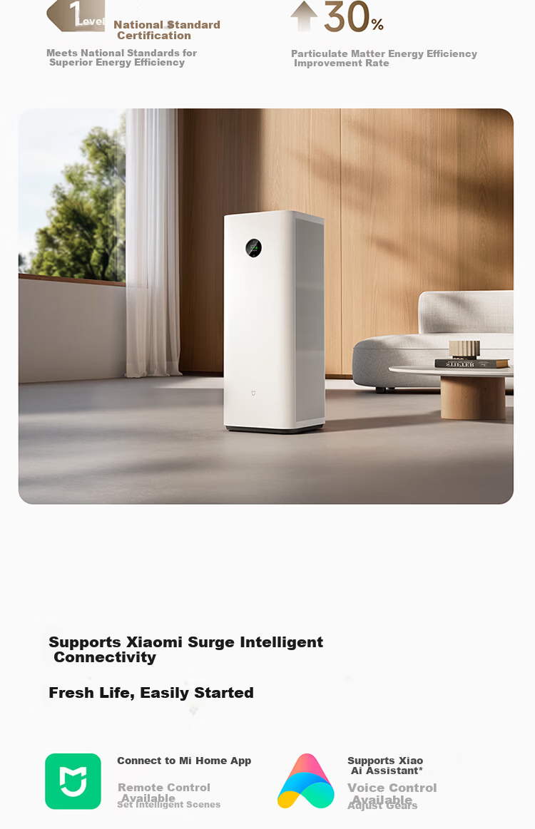 Mijia Xiaomi Air Purifier 5 Pro, Home Use, Removes Formaldehyde, Bacteria, And Allergens 23