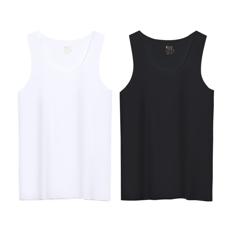 Hodo 2-Pack 50S Modal Seamless Vest for Men Soft Sports Sweat-Absorbing Breathable Base Shirt