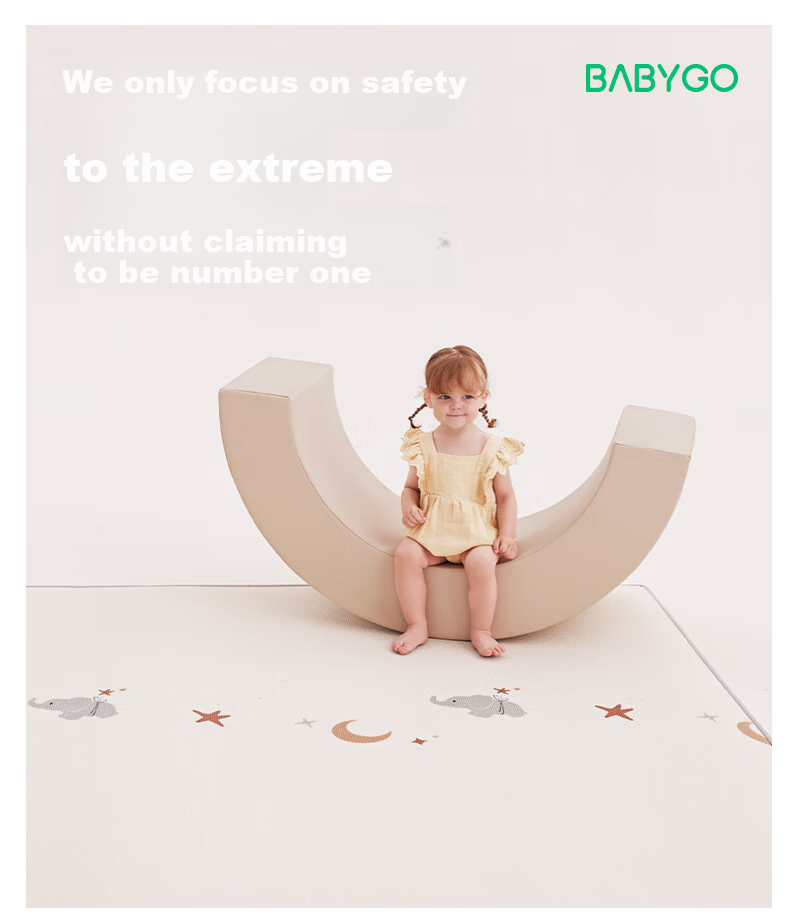 BG-BABYGO Baby Green Core Non-Toxic Non-Formaldehyde Crawling Mat Baby Playpen Mat Children's Floor Mat Anti-Fall Mat 1
