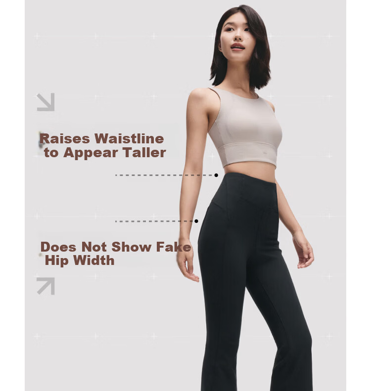 Banana Under High Elasticity High Warmth Flared Fleece-Lined Casual Slim Fit Pants for Women EL111 8