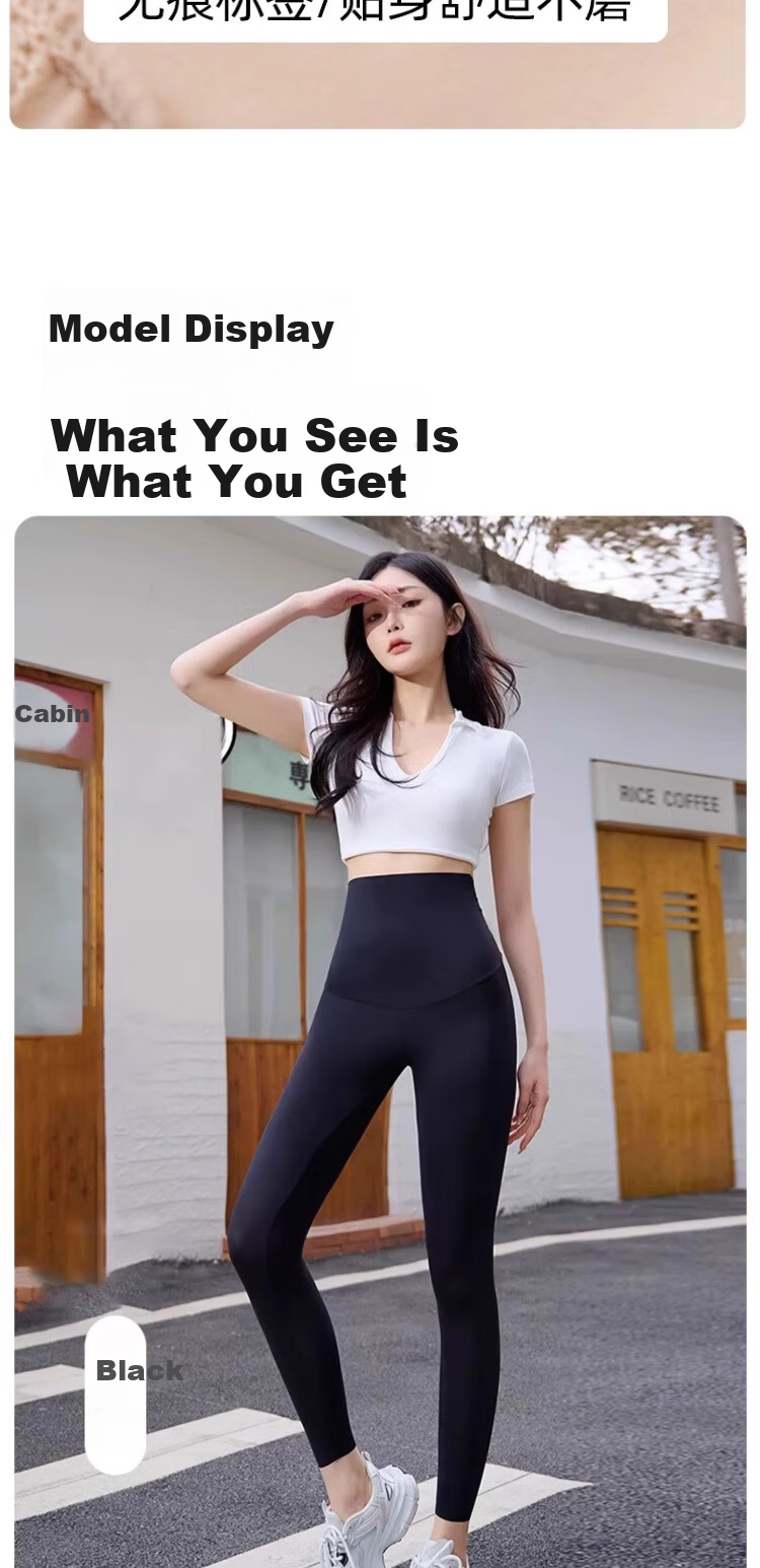 BOPRUIEY Women's Sharkskin Ice Silk Ultra-Thin Cooling Spring Summer Wearable Plus Size Yoga Sports Leggings Nine-Point Tight Pants 11