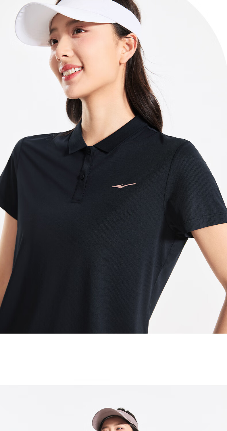 Erke Women's Micro Collar Short Sleeve T-Shirt Summer Sports Polo Shirt Moisture-Wicking Quick-Dry Ice Cool Casual Outdoor Base Layer Collared Tee 13